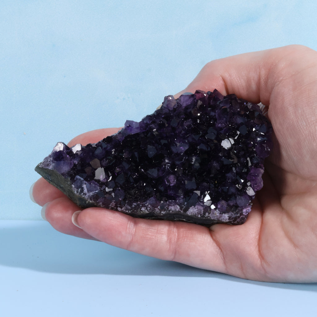 Natural Uruguay Amethyst Crystal Cluster - Deep Rich Purple (48)