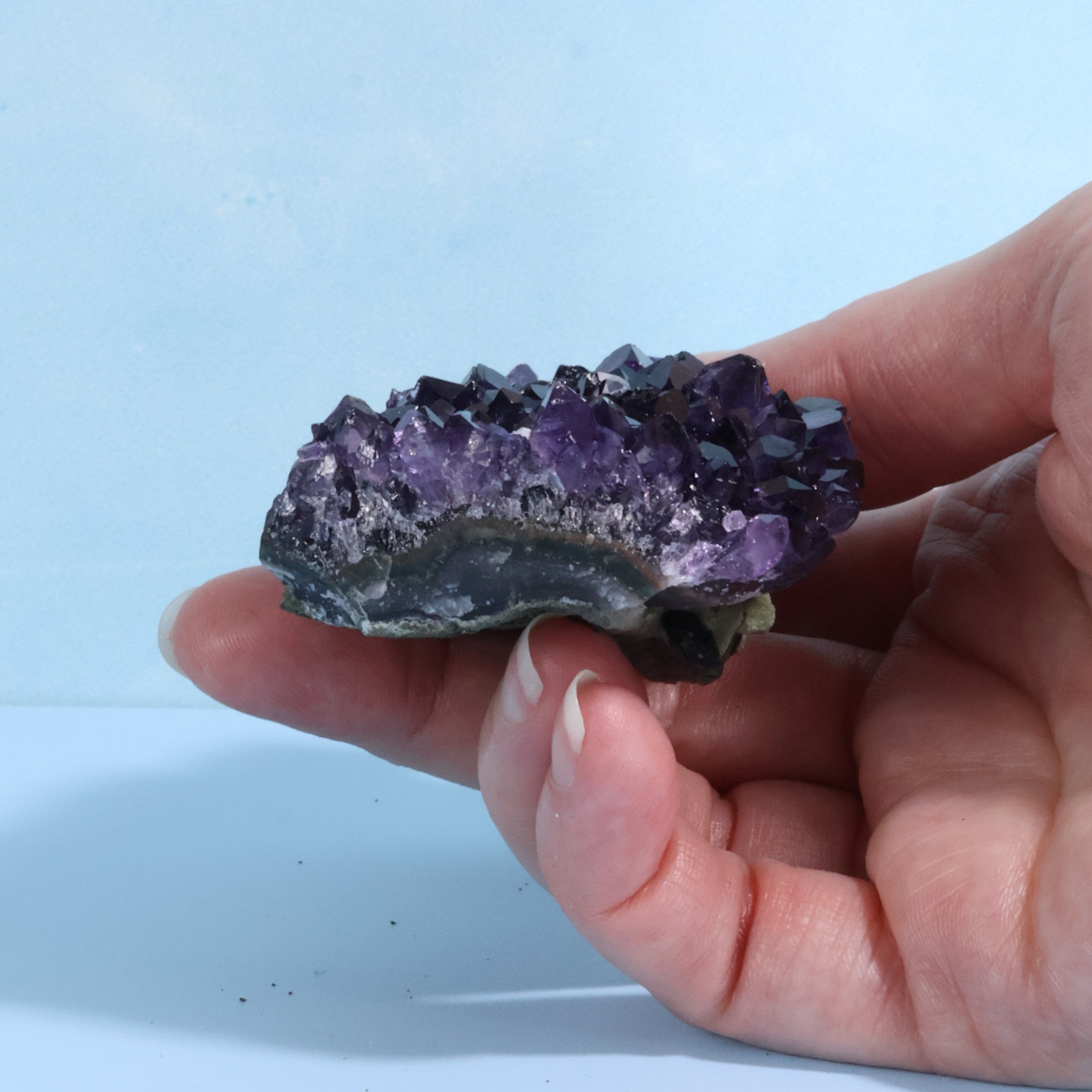 Natural Uruguay Amethyst Crystal Cluster - Deep Rich Purple (48)