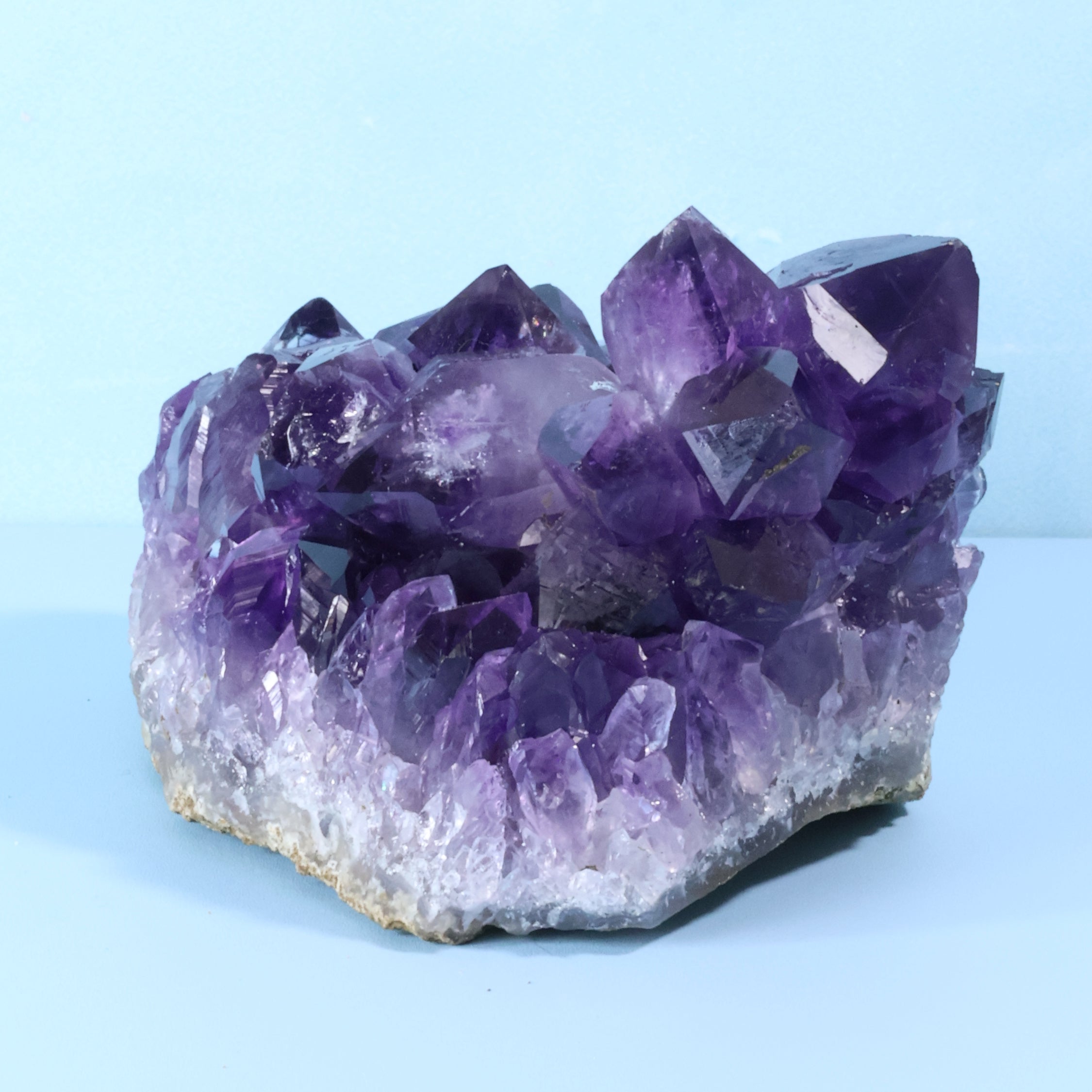Natural Uruguay Amethyst Crystal Cluster - Deep Purple (49)