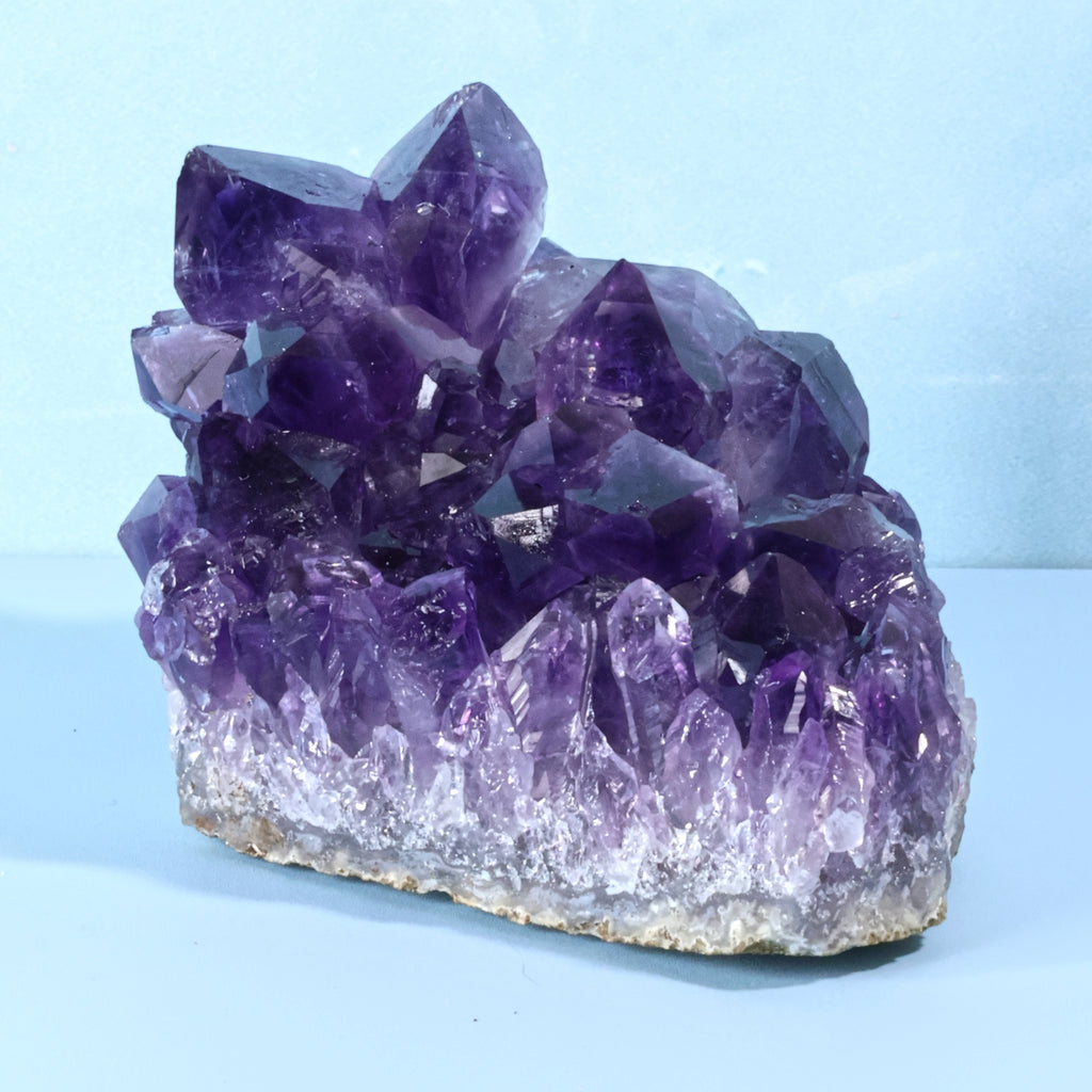 Natural Uruguay Amethyst Crystal Cluster - Deep Purple (49)