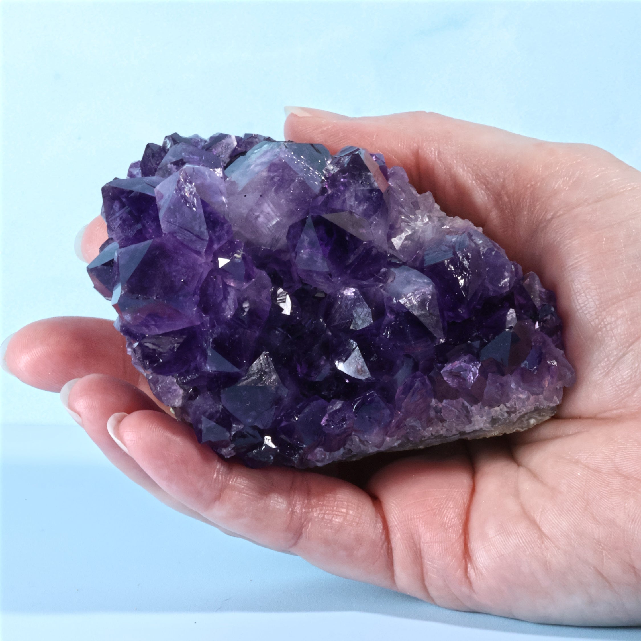 Natural Uruguay Amethyst Crystal Cluster - Deep Purple (49)
