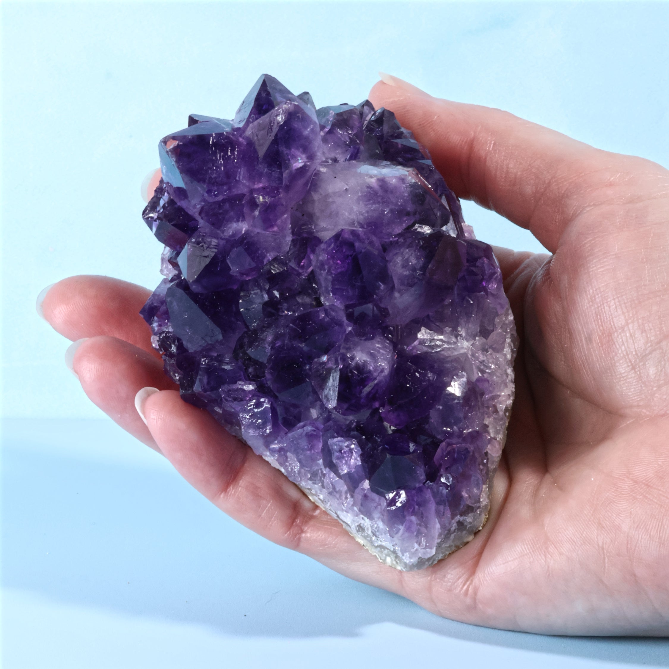 Natural Uruguay Amethyst Crystal Cluster - Deep Purple (49)