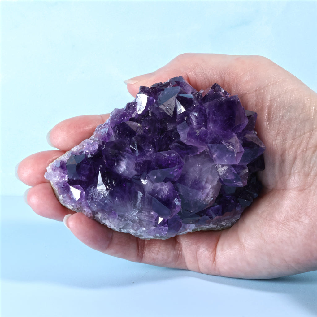 Natural Uruguay Amethyst Crystal Cluster - Deep Purple (49)