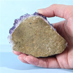 Natural stone base of amethyst cluster from Uruguay