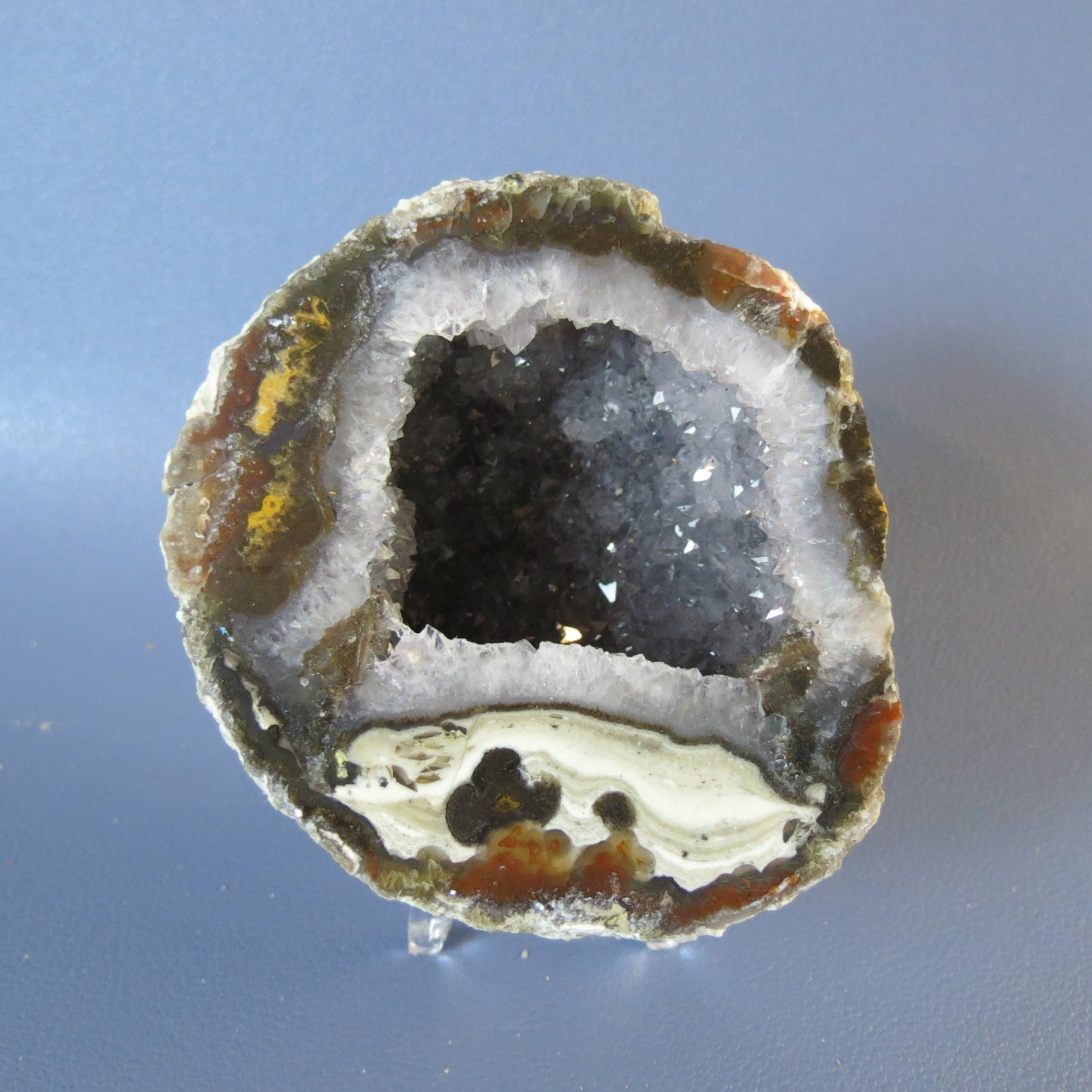 Coconut Geode, Las Choyas - Jasper and Quartz Crystals - Coco28a