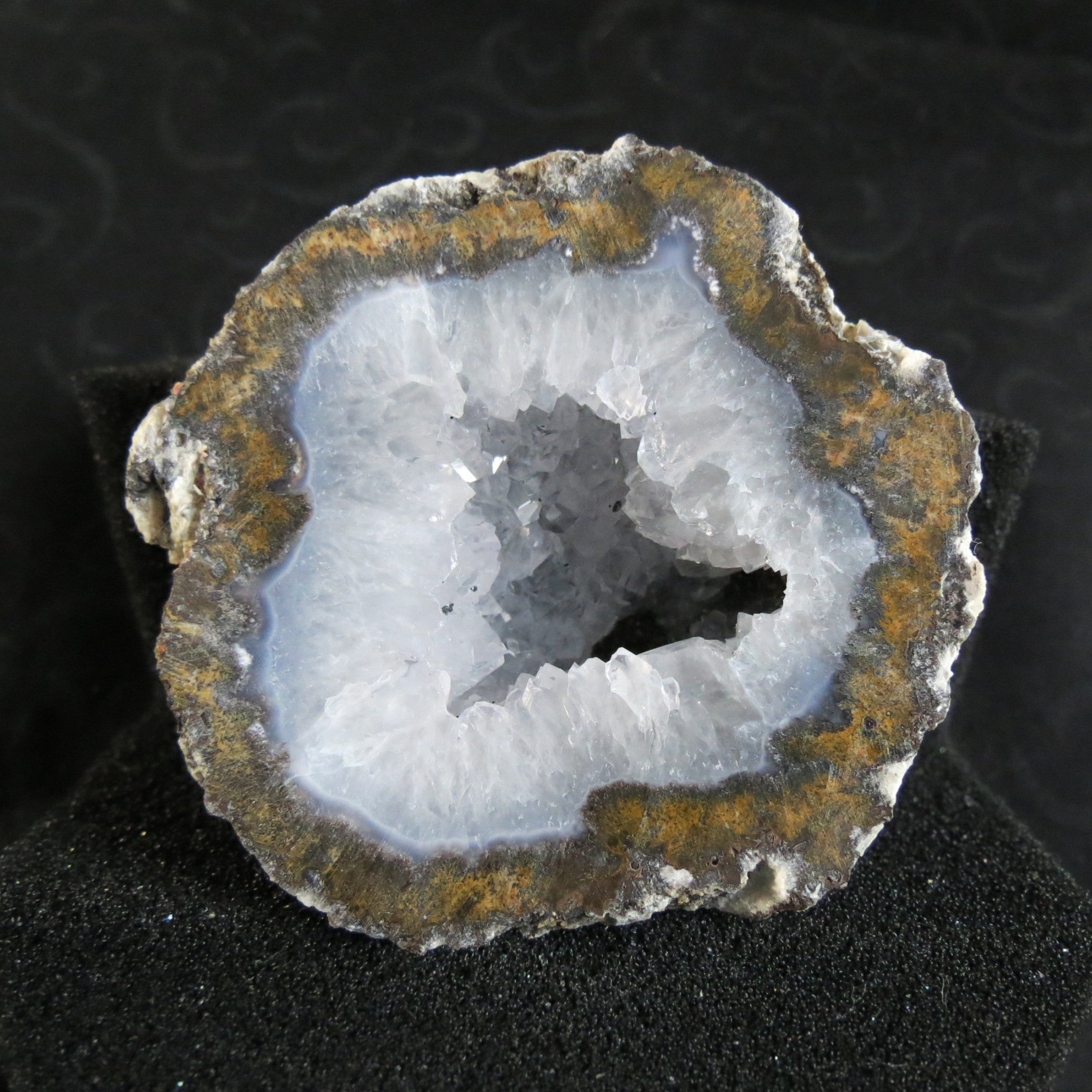 Coconut Geode - Coco2b - Quartz Crystals & Siderite