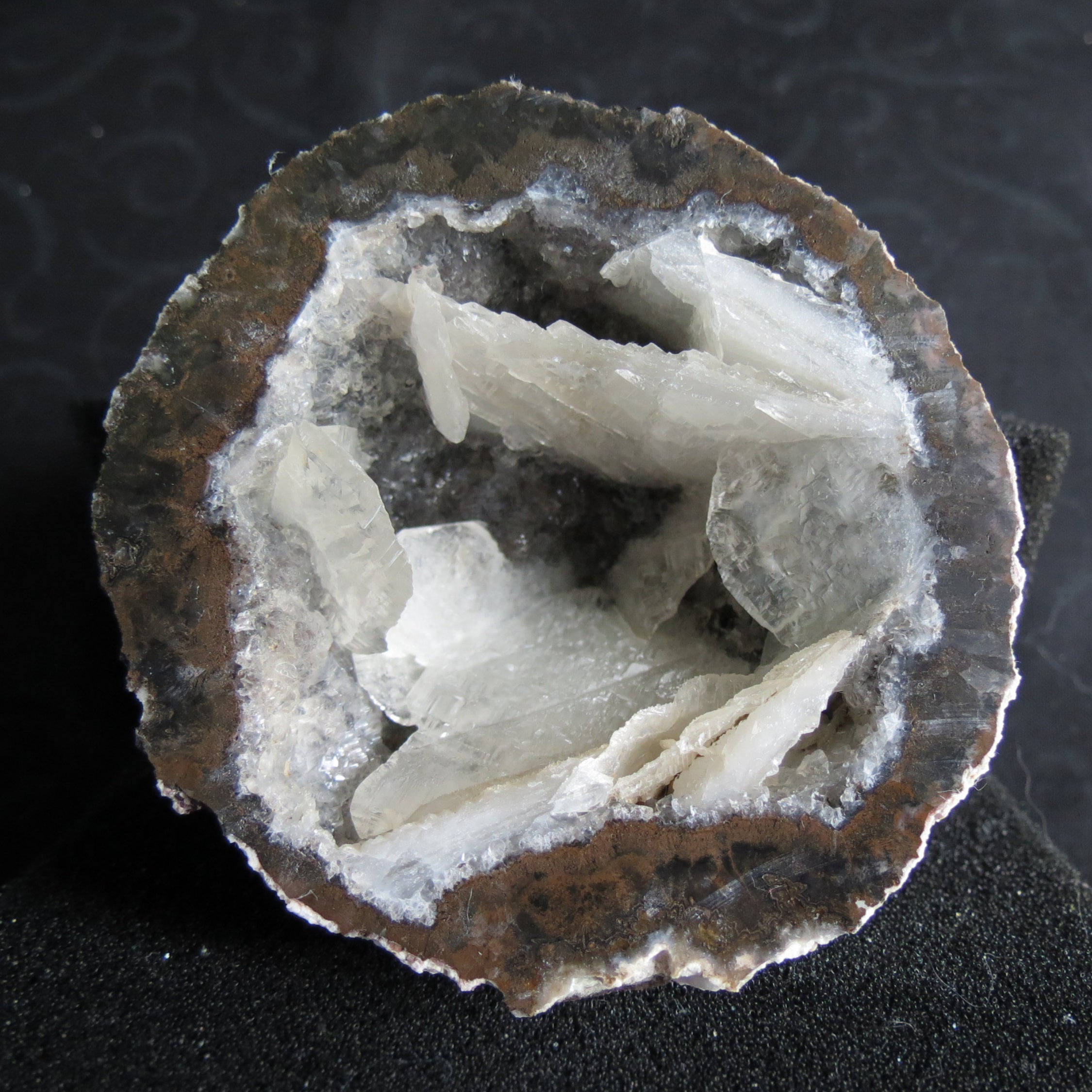 Coconut Geode - Coco8b - Calcite Plating, Angel Wings