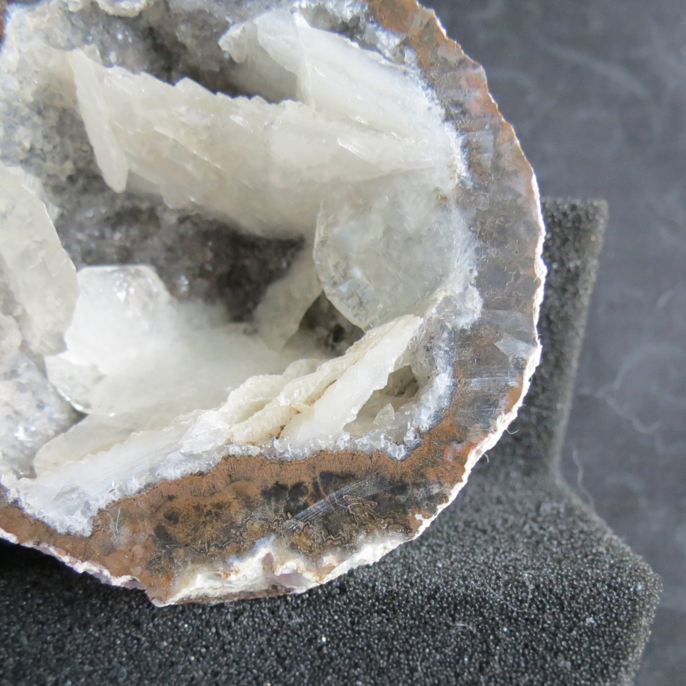 Coconut Geode - Coco8b - Calcite Plating, Angel Wings