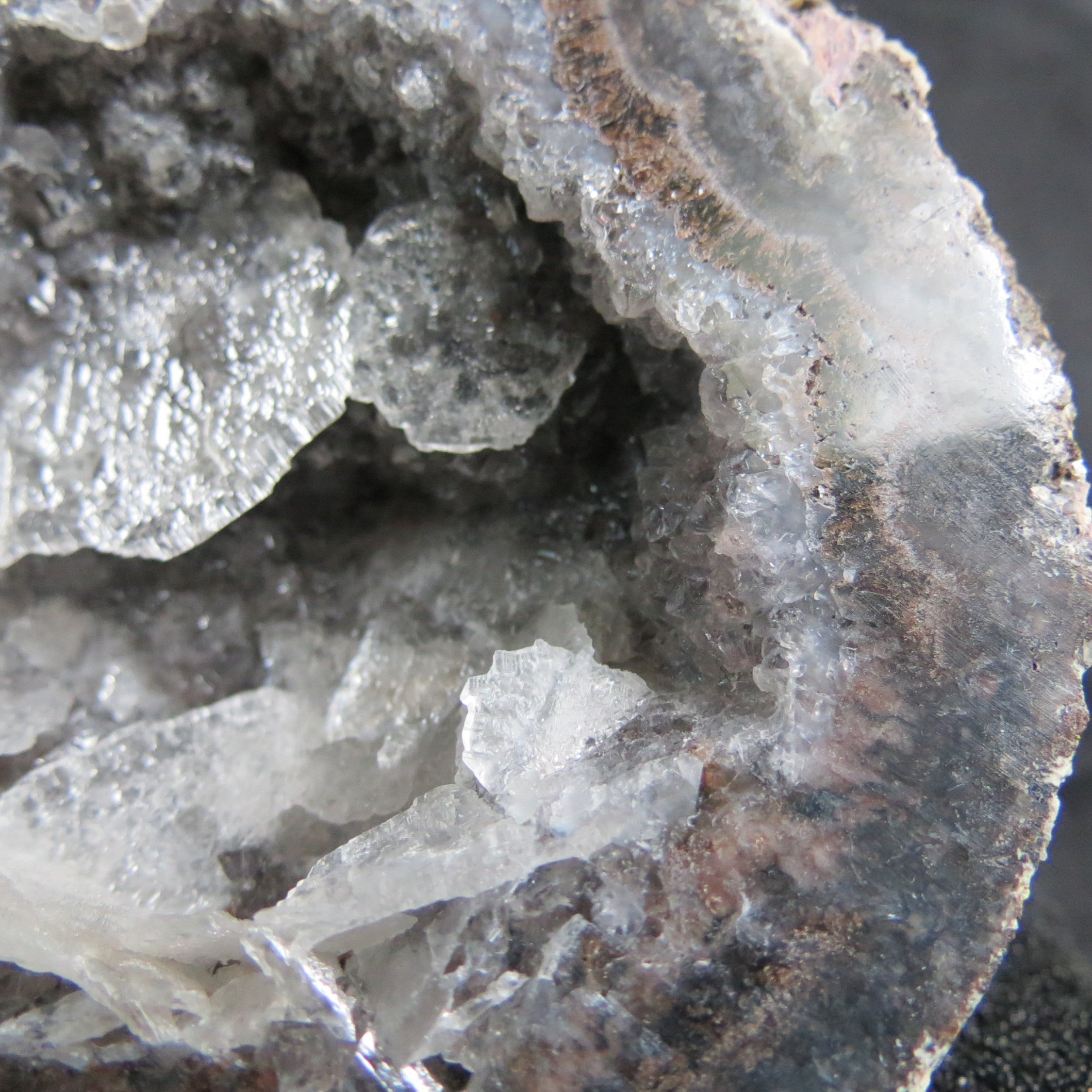 Coconut Geode - Coco9b - Calcite Plating, Angel Wings