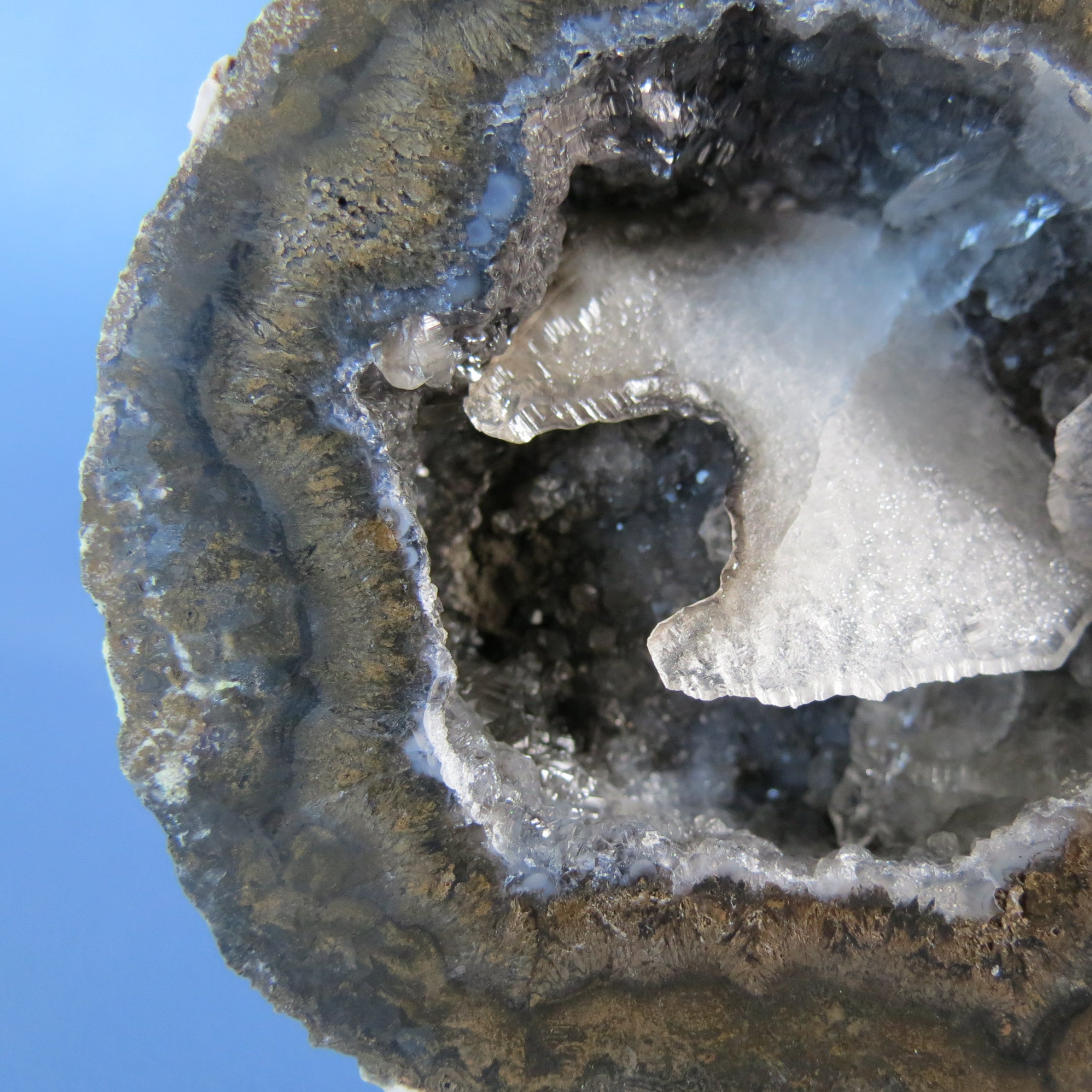 Coconut Geode - Chocolate and Calcite - Coco18b - Las Choyas