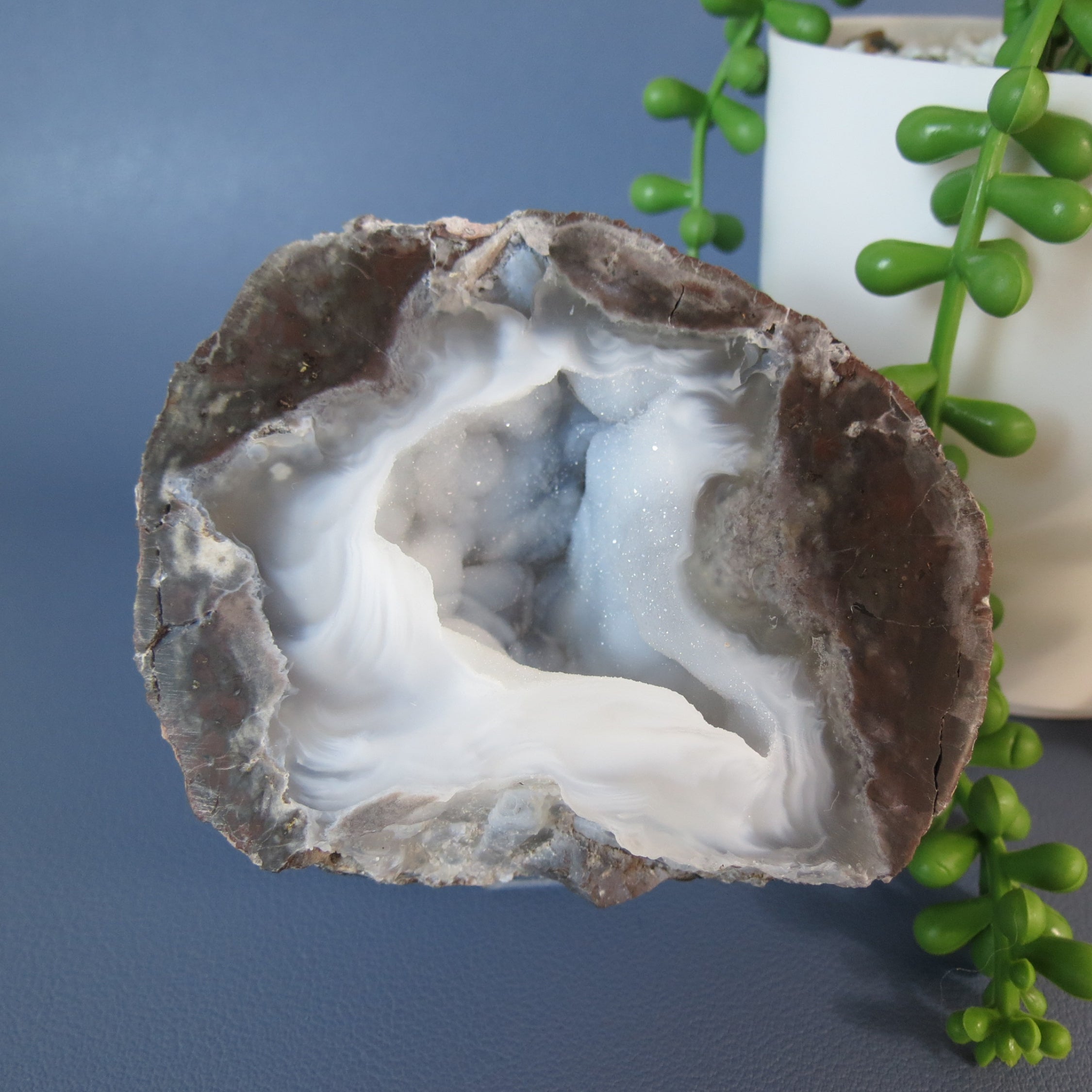 Druzy Mist Geode Thunderegg- Druzy Quartz - DM15a