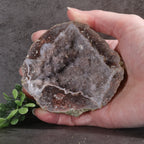 Candy Apple Geode 43a - Lots of Mini Quartz Crystals, Including Smokey Quartz