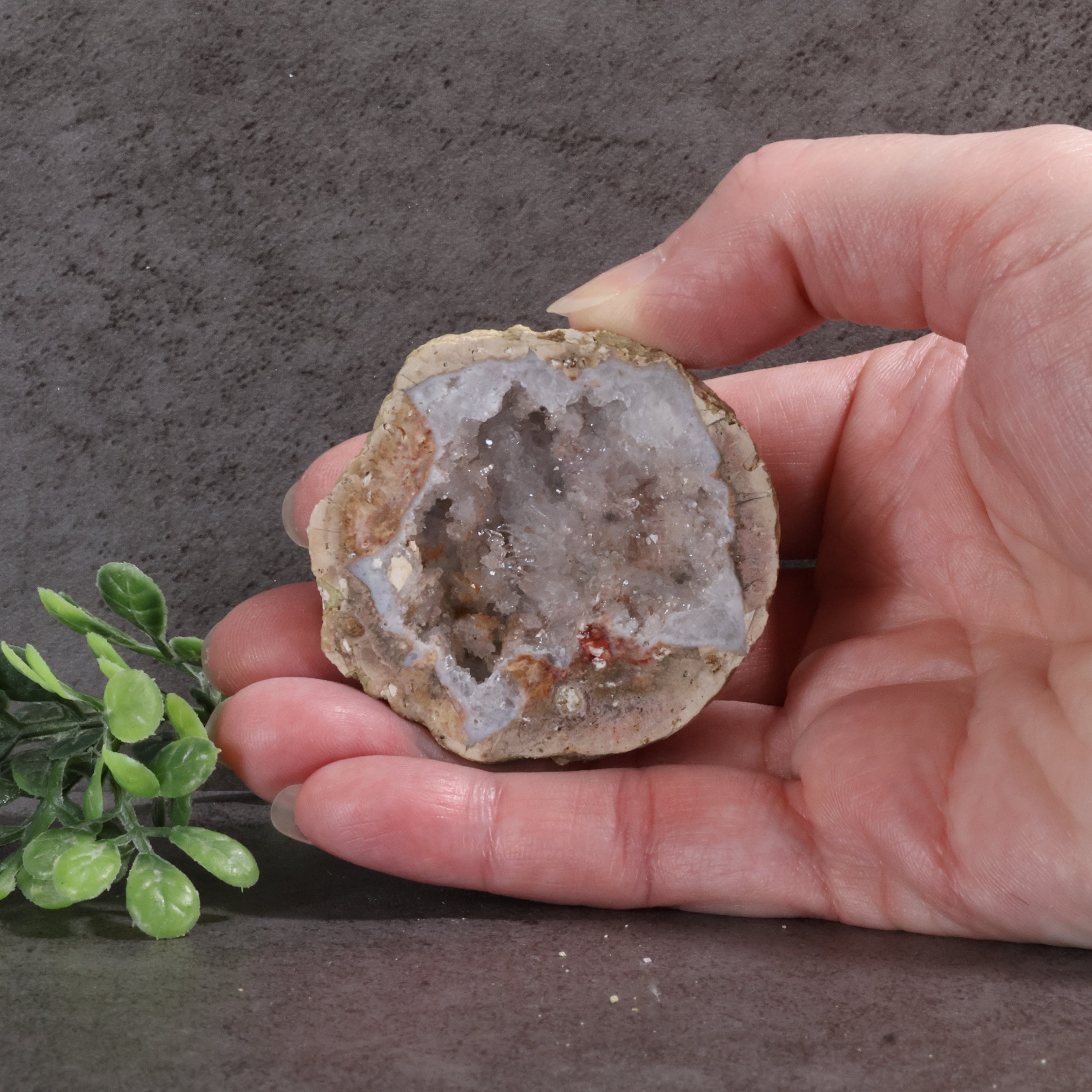 Candy Apple Geode 45a - Quartz Crystals