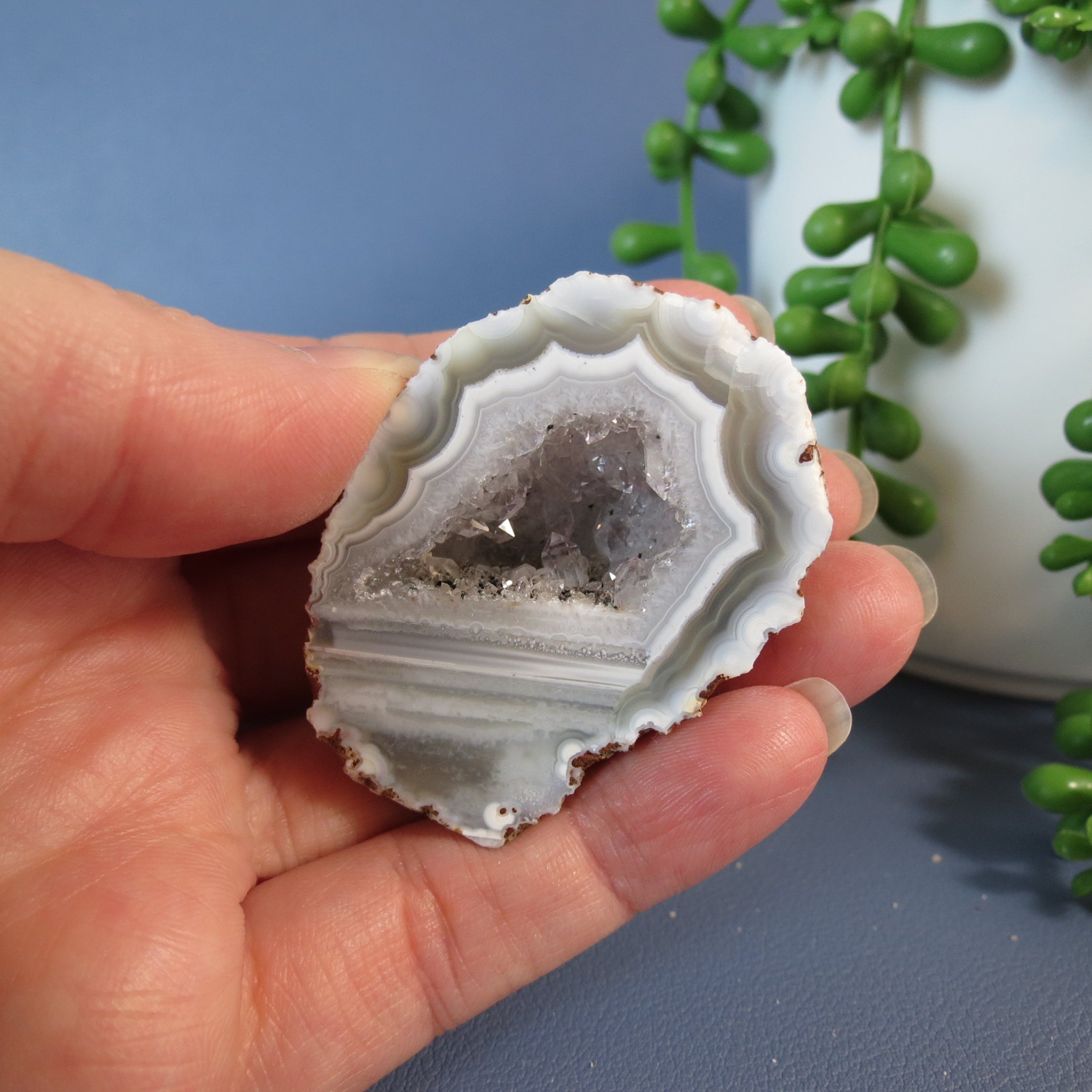 Oco Geode - Agate - Shadow Banding - Orbs - Waterline - Oco25b